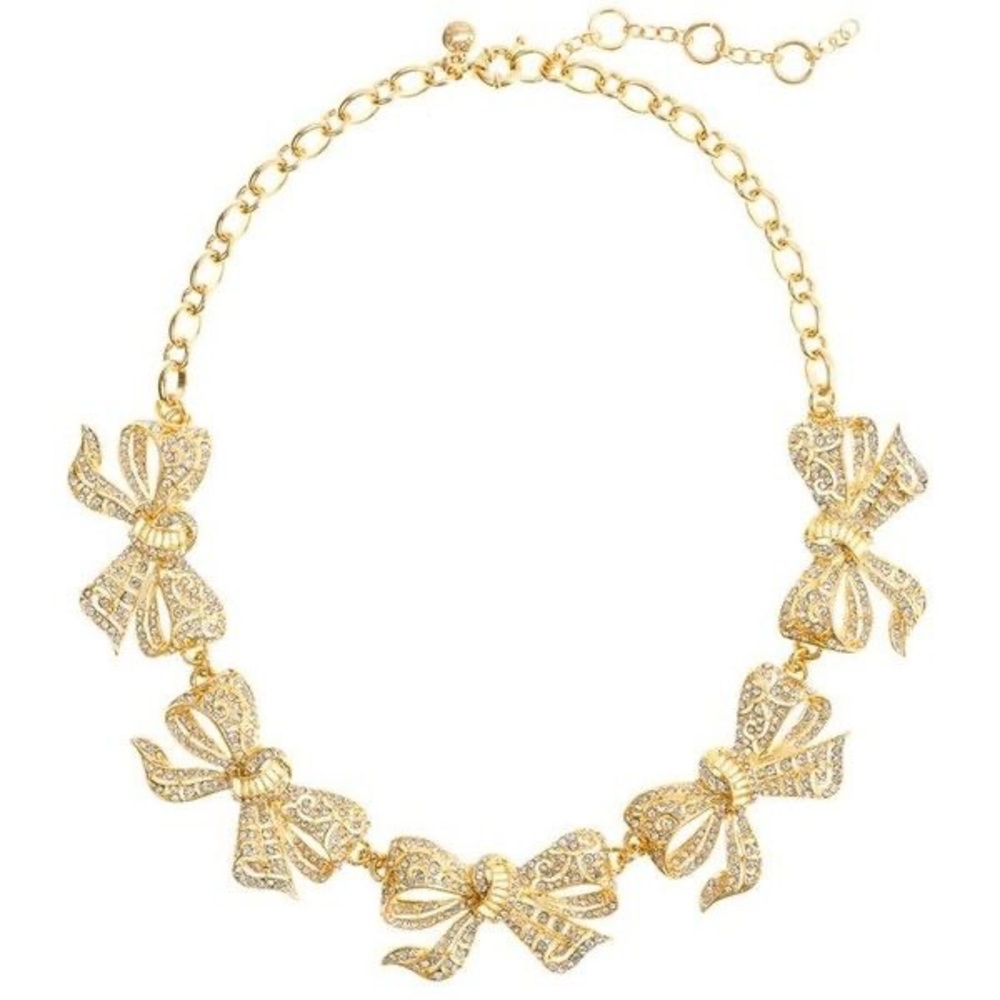 Jcrew Gold Bow Necklace